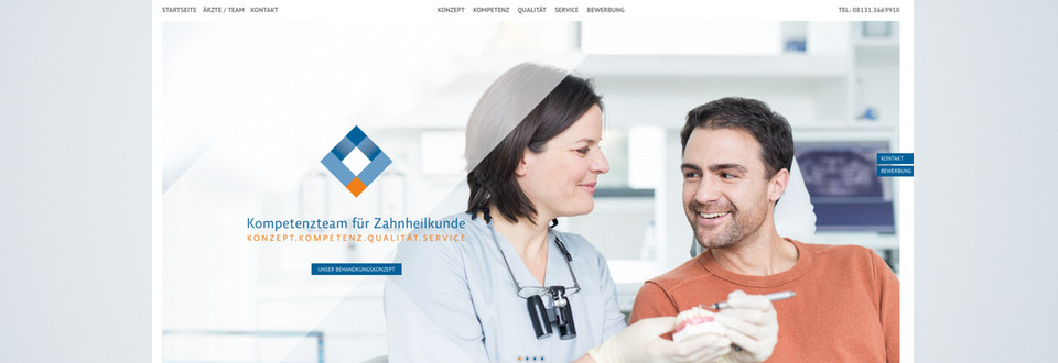 Praxiswebseite Kompetenzteam für Zahnheilkunde - Zahnheilkunde Dachau